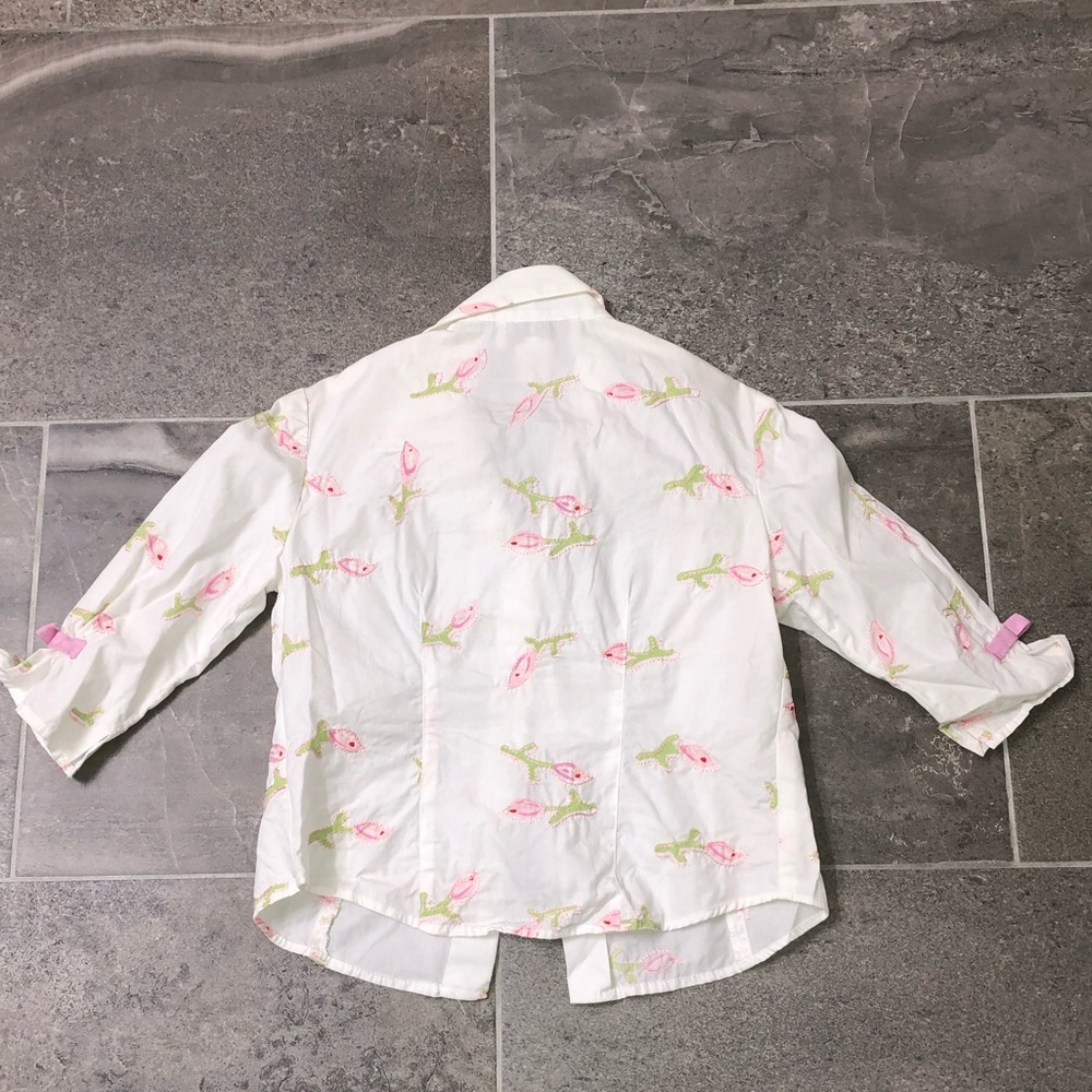Girls Verde & Mela Button Down Floral Shirt, Size 6 - Picture 4 of 4